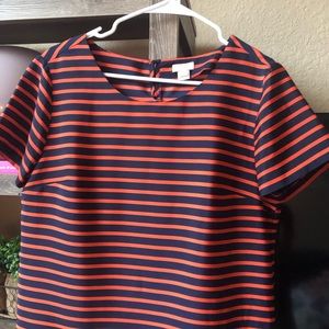 J Crew Striped Blouse